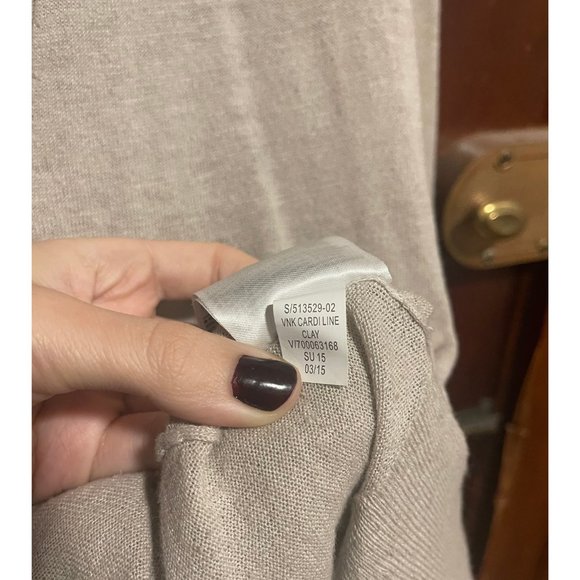 GAP Linen Blend V-Neck Long Cardigan in Clay - Picture 8 of 9